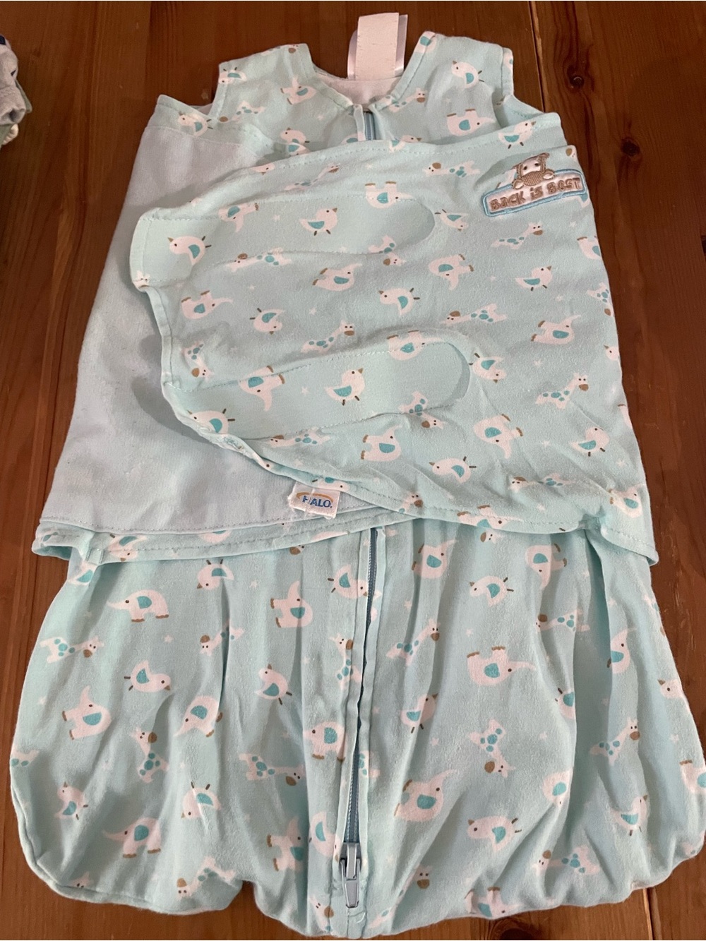 Halo Mint Green Bird Print Sleep Sack for Kids